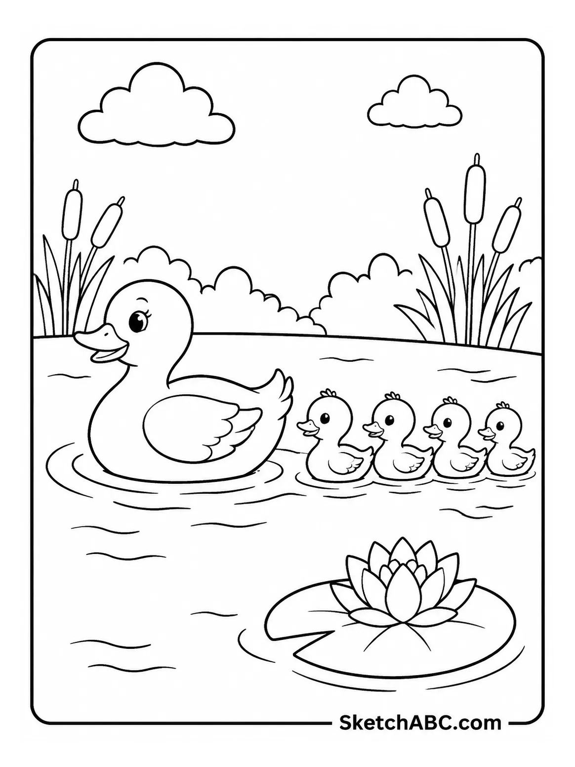 Duck Pond Family coloring pages Duck Pond Family coloring pages