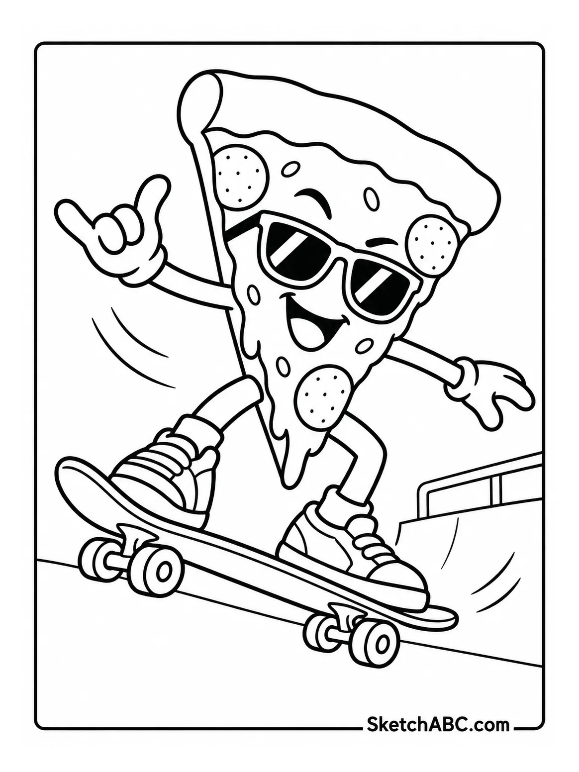 Skateboard Slice coloring pages