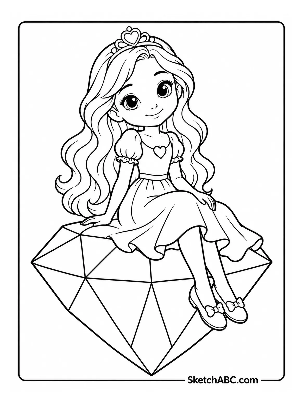 Violet Willow on a Gem coloring pages