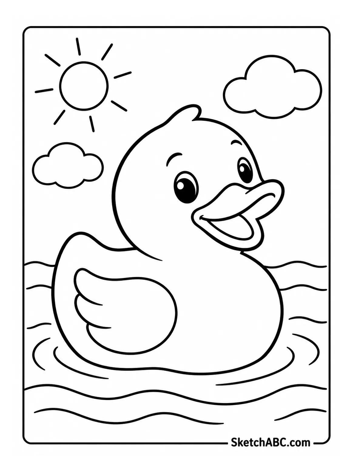Classic Rubber Duck coloring pages