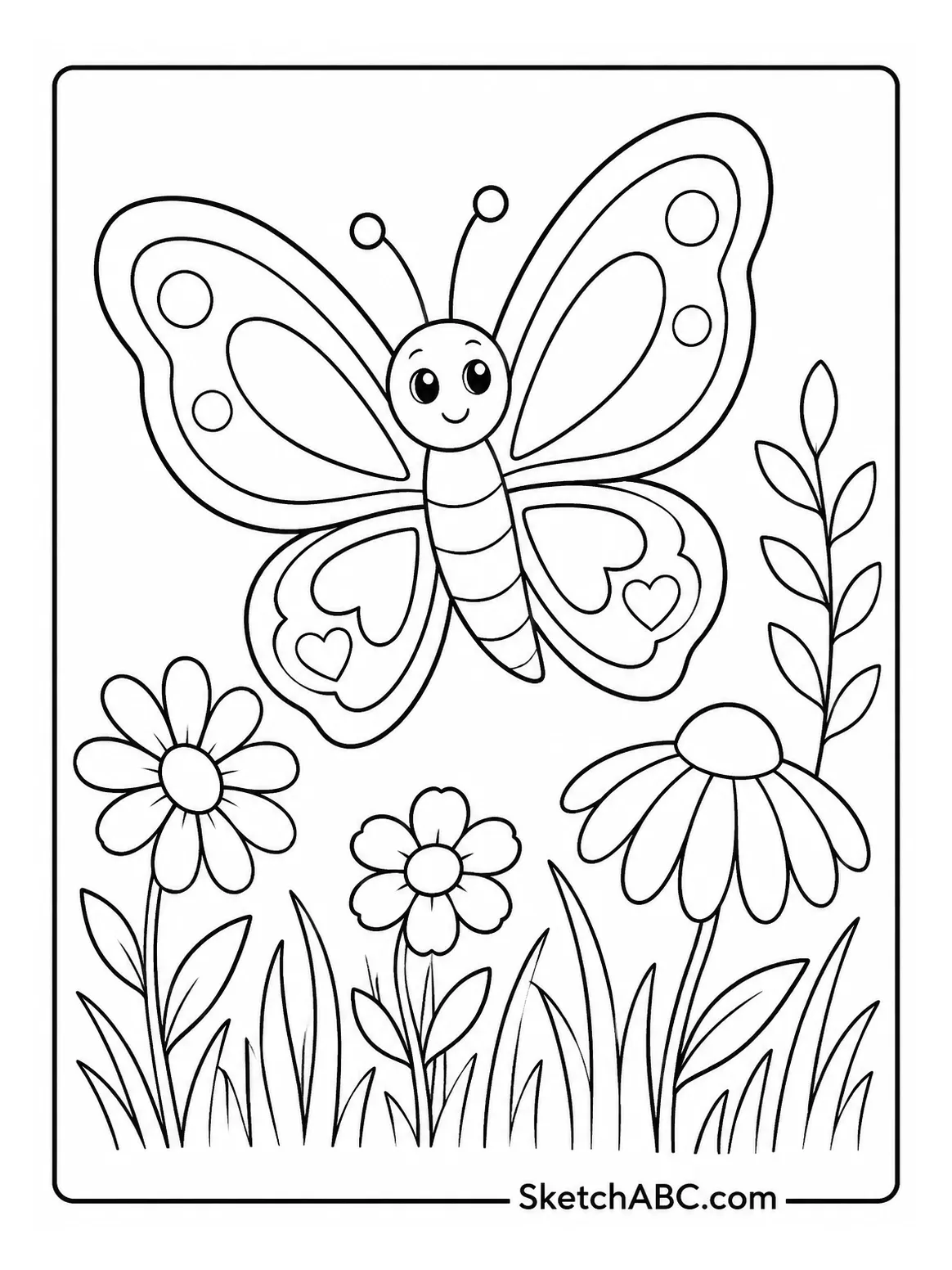 Butterfly Meadow coloring pages