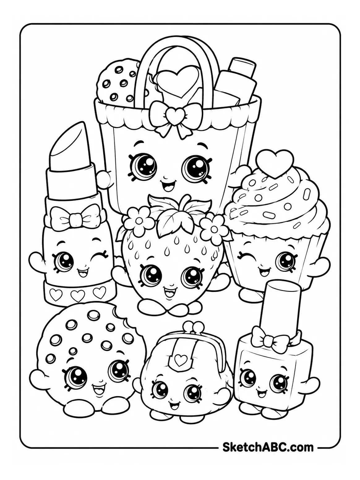 Shopkins Friends Under the Logo coloring pages