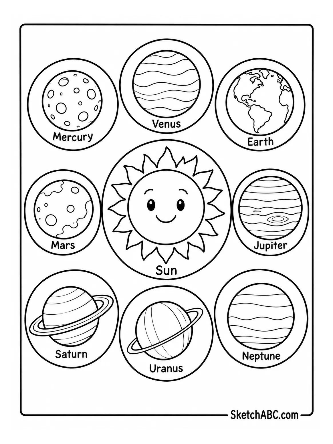 Meet the Planets of the Solar System coloring pages