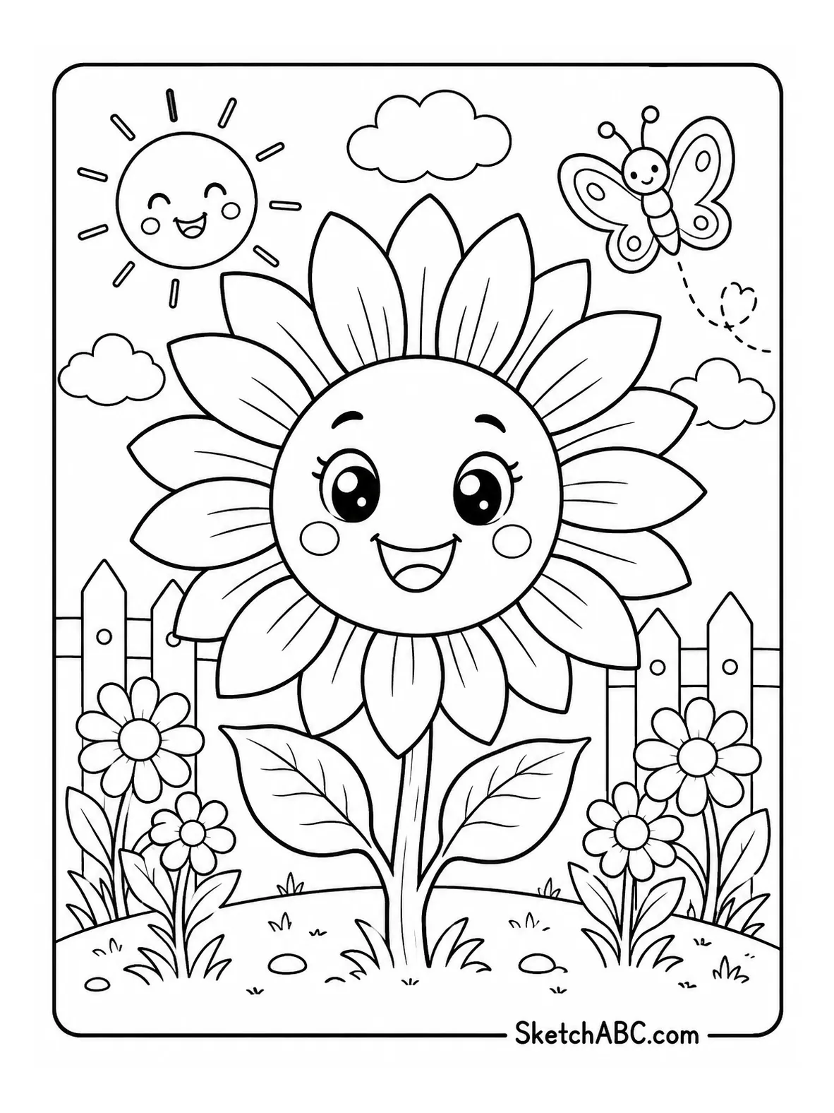 Sunflower Smile coloring pages
