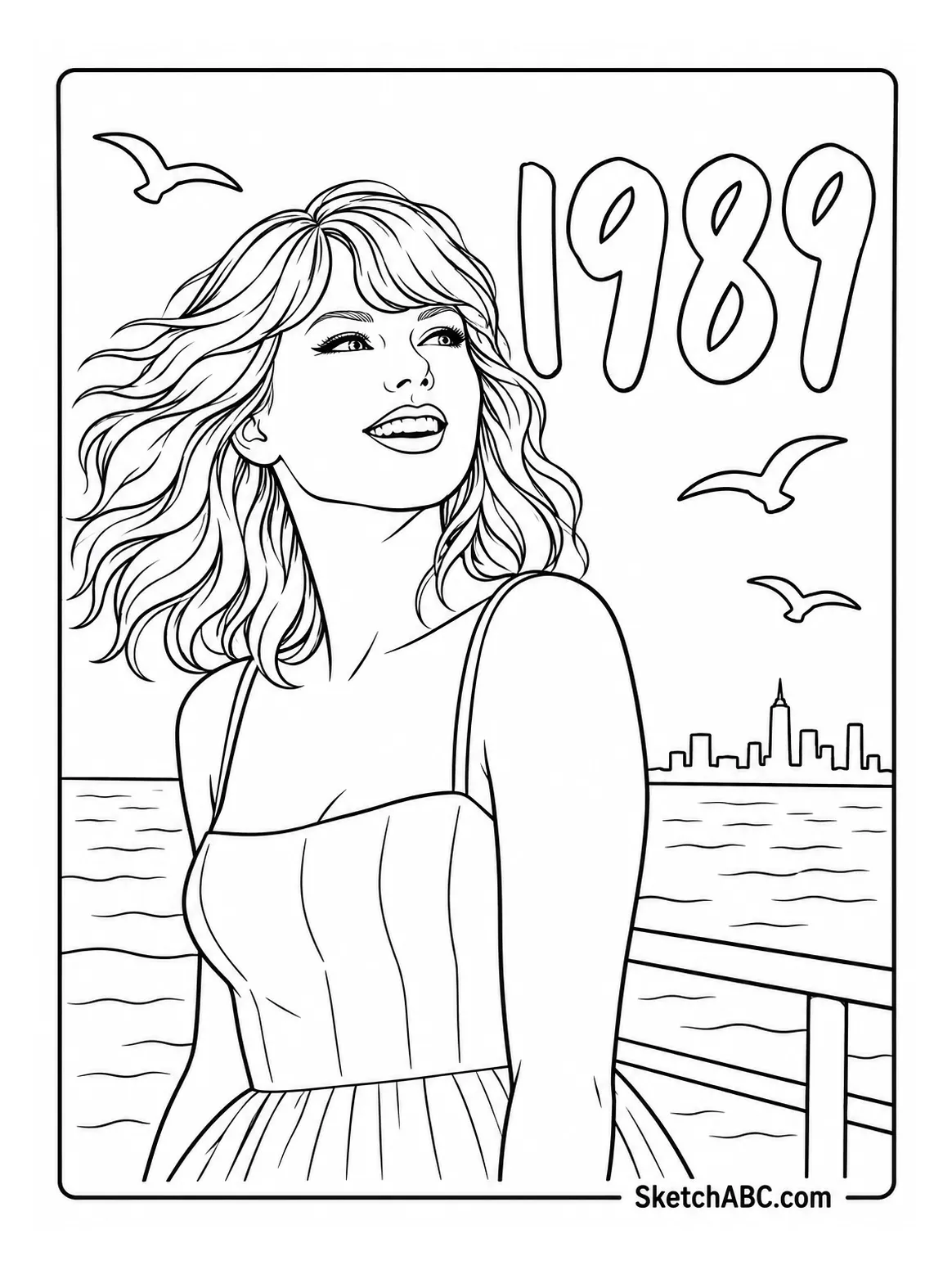 Taylor Swift 1989 coloring pages