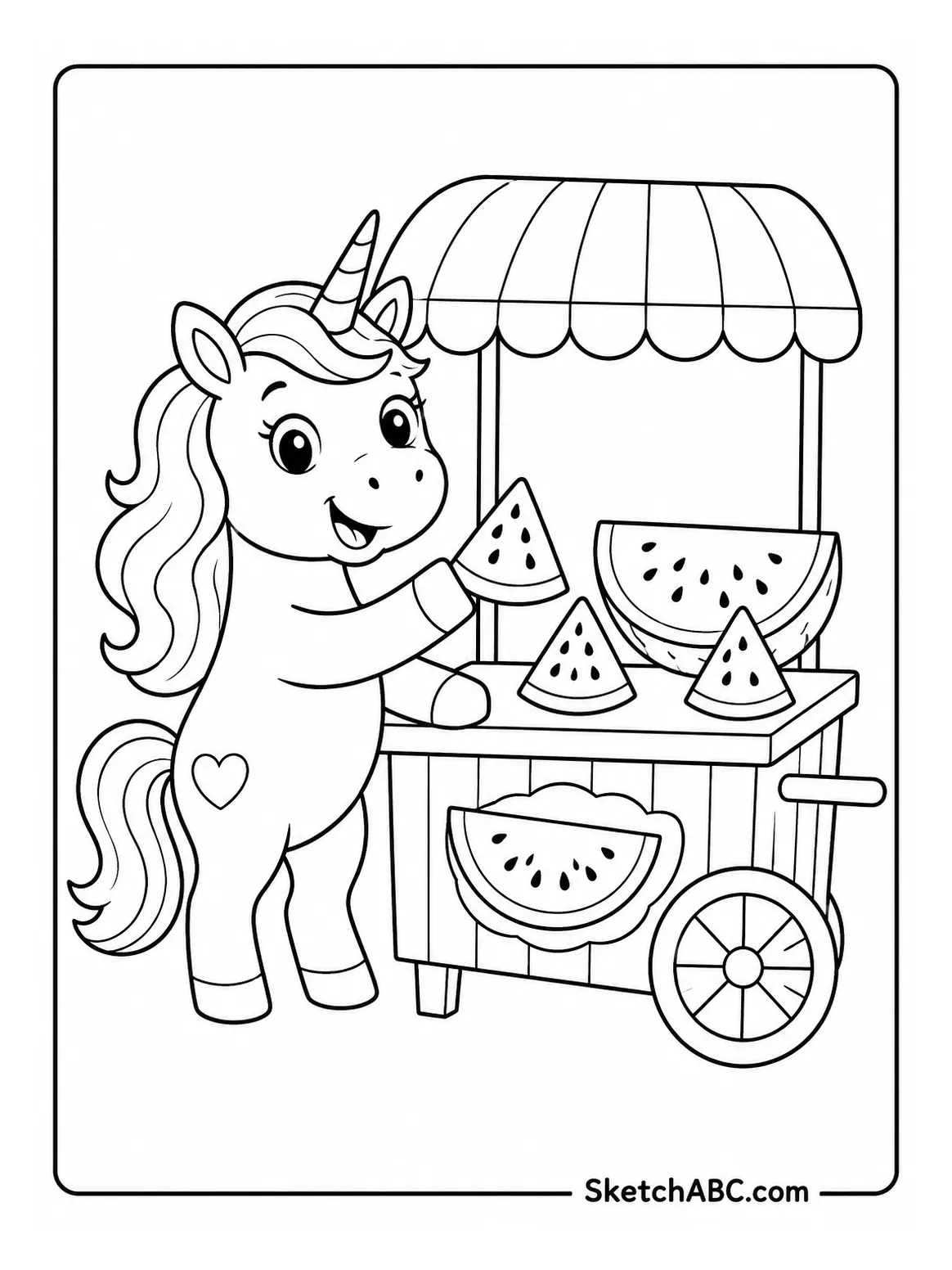 The Magic Melon Cart coloring pages The Magic Melon Cart coloring pages