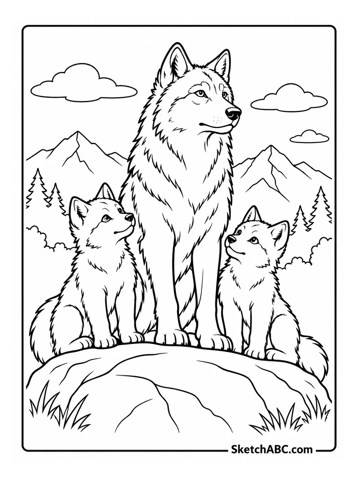 Mountain Pack Portrait coloring pages Mountain Pack Portrait coloring pages